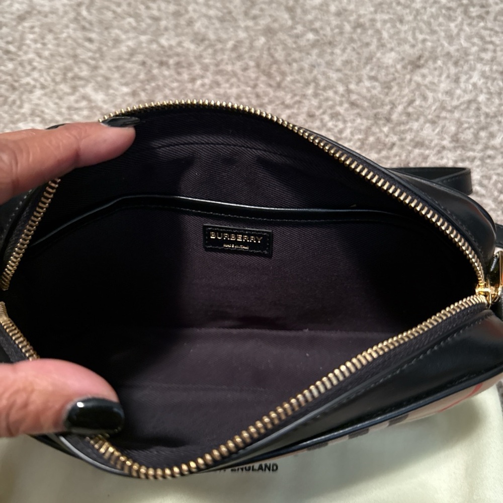 Authentic Burberry Beige and Red Plaid Crossbody Bag - Picture 3 of 8